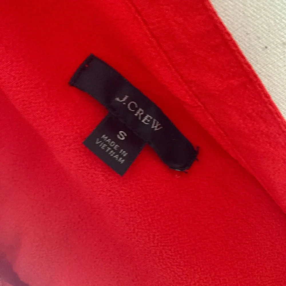J. Crew Drapey Band Collar Popover Top in Bright Cerise Size S - Picture 10 of 11